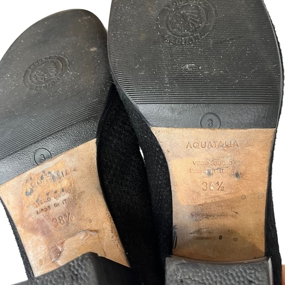 Aquatalia Russell & Bromley Boots Women’s Size 8 Black Suede Ankle Weatherproof - Picture 12 of 14